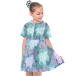 Leaves Glitter Background Winter Kids  Sailor Dress