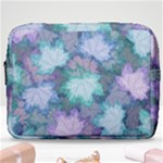 Leaves Glitter Background Winter Make Up Pouch (Large)