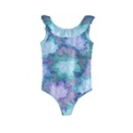Leaves Glitter Background Winter Kids  Frill Swimsuit