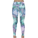 Leaves Glitter Background Winter Lightweight Velour Classic Yoga Leggings