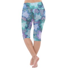 Lightweight Velour Cropped Yoga Leggings 