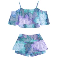 Kids  Off Shoulder Skirt Bikini 