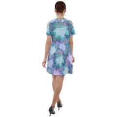 Short Sleeve Shoulder Cut Out Dress  