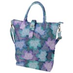 Leaves Glitter Background Winter Buckle Top Tote Bag