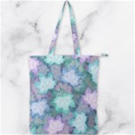 Leaves Glitter Background Winter Double Zip Up Tote Bag