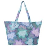 Leaves Glitter Background Winter Full Print Shoulder Bag
