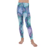Leaves Glitter Background Winter Kids  Lightweight Velour Leggings