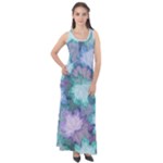 Leaves Glitter Background Winter Sleeveless Velour Maxi Dress