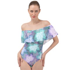 Off Shoulder Velour Bodysuit  