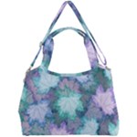 Leaves Glitter Background Winter Double Compartment Shoulder Bag