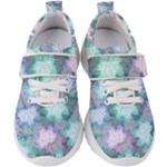 Leaves Glitter Background Winter Kids  Velcro Strap Shoes