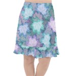 Leaves Glitter Background Winter Fishtail Chiffon Skirt