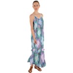 Leaves Glitter Background Winter Cami Maxi Ruffle Chiffon Dress