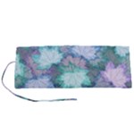 Leaves Glitter Background Winter Roll Up Canvas Pencil Holder (S)