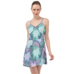 Leaves Glitter Background Winter Summer Time Chiffon Dress