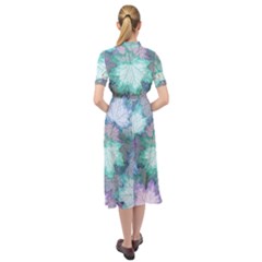 Keyhole Neckline Chiffon Dress 