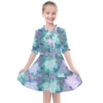 Leaves Glitter Background Winter Kids  All Frills Chiffon Dress