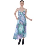 Leaves Glitter Background Winter Tie Back Maxi Dress