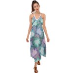 Leaves Glitter Background Winter Halter Tie Back Dress 