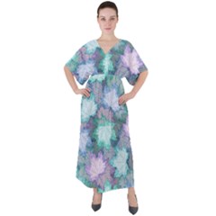 V-Neck Boho Style Maxi Dress 