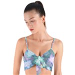 Leaves Glitter Background Winter Woven Tie Front Bralet