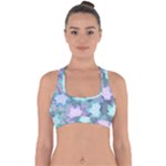 Leaves Glitter Background Winter Cross Back Hipster Bikini Top 