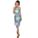 Leaves Glitter Background Winter Waist Tie Cover Up Chiffon Dress