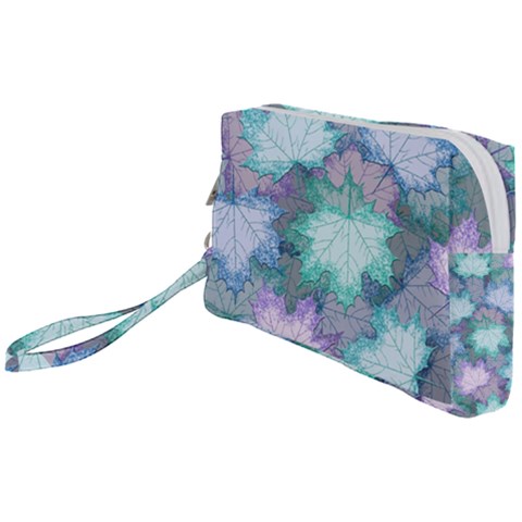 Leaves Glitter Background Winter Wristlet Pouch Bag (Small) from ArtsNow.com