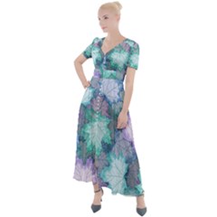 Button Up Short Sleeve Maxi Dress 
