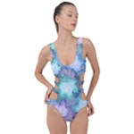Leaves Glitter Background Winter Side Cut Out Swimsuit