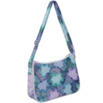 Leaves Glitter Background Winter Zip Up Shoulder Bag