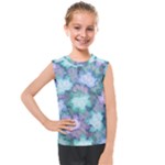 Leaves Glitter Background Winter Kids  Mesh Tank Top
