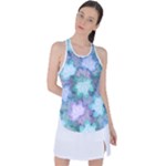 Leaves Glitter Background Winter Racer Back Mesh Tank Top