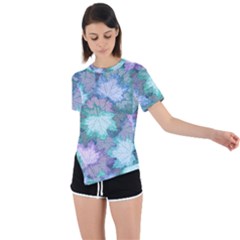Asymmetrical Short Sleeve Sports T-Shirt 