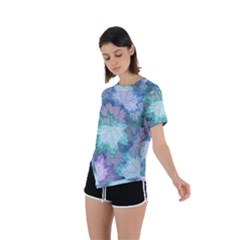 Asymmetrical Short Sleeve Sports T-Shirt 