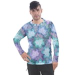 Leaves Glitter Background Winter Men s Pique Long Sleeve T-Shirt