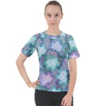 Leaves Glitter Background Winter Women s Sport Raglan T-Shirt