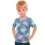 Leaves Glitter Background Winter Kids  Sports T-Shirt