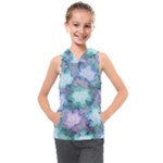 Leaves Glitter Background Winter Kids  Sleeveless Hoodie
