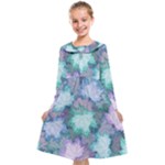 Leaves Glitter Background Winter Kids  Midi Sailor Dress