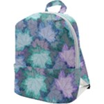 Leaves Glitter Background Winter Zip Up Backpack