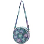 Leaves Glitter Background Winter Crossbody Circle Bag