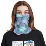 Leaves Glitter Background Winter Face Covering Bandana (Two Sides)