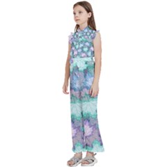 Kids  Sleeveless Ruffle Edge Band Collar Chiffon One Piece 