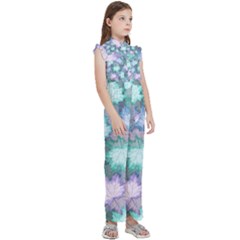 Kids  Sleeveless Ruffle Edge Band Collar Chiffon One Piece 