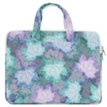 Leaves Glitter Background Winter MacBook Pro 16  Double Pocket Laptop Bag 