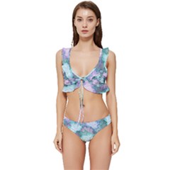 Low Cut Ruffle Edge Bikini Set 