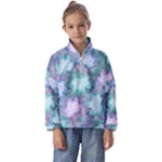 Leaves Glitter Background Winter Kids  Half Zip Hoodie