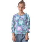 Leaves Glitter Background Winter Kids  Cuff Sleeve Top