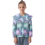 Leaves Glitter Background Winter Kids  Peter Pan Collar Blouse